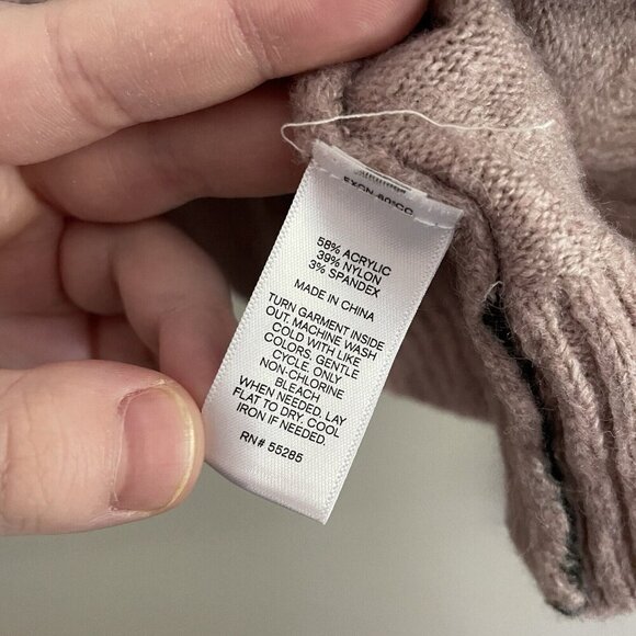 Express Women Sz M Multicolor Striped Mock Neck Long Sleeve Pullover Sweater - Picture 7 of 8